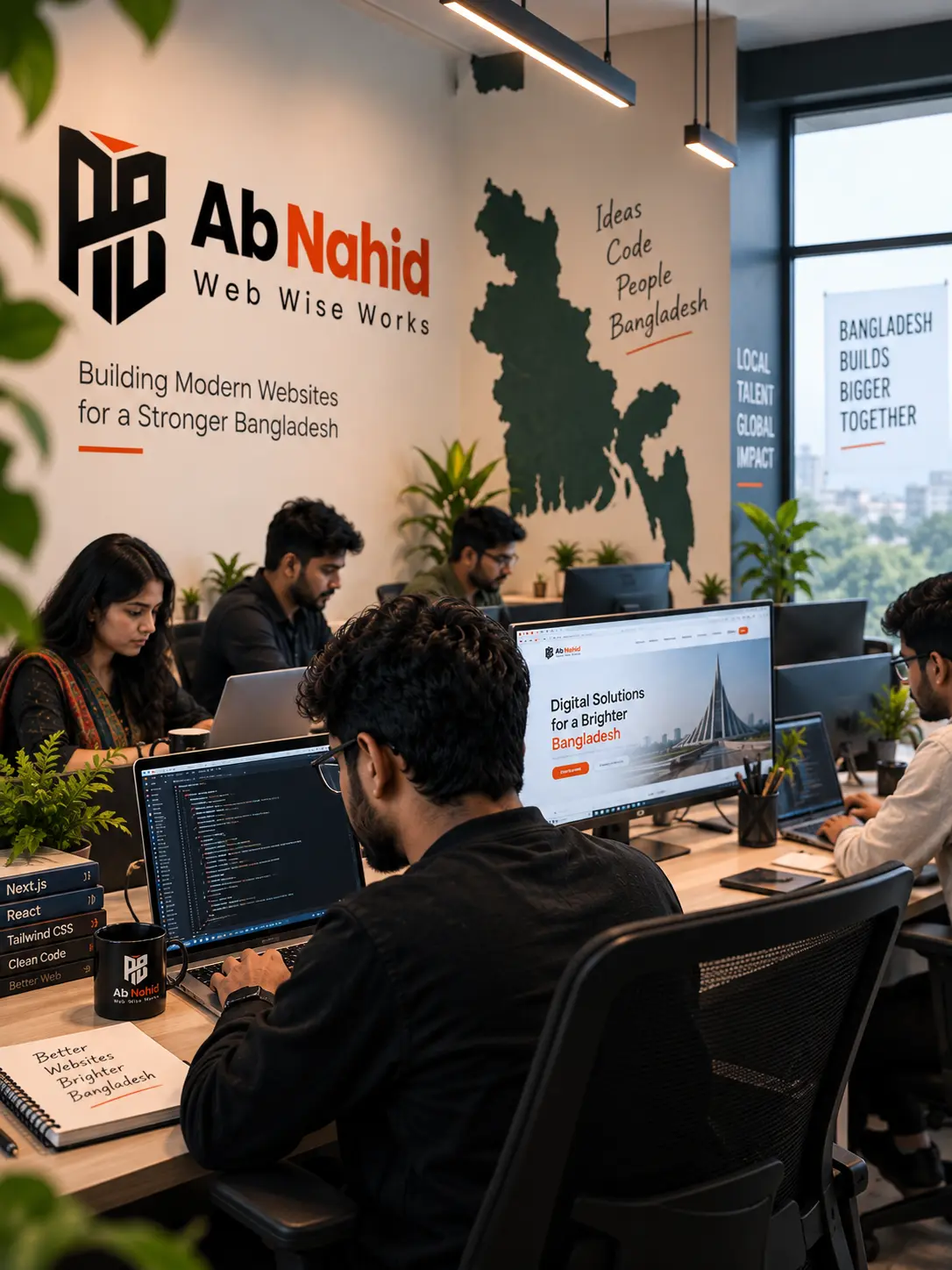Ab Nahid Agency team working on modern web development projects