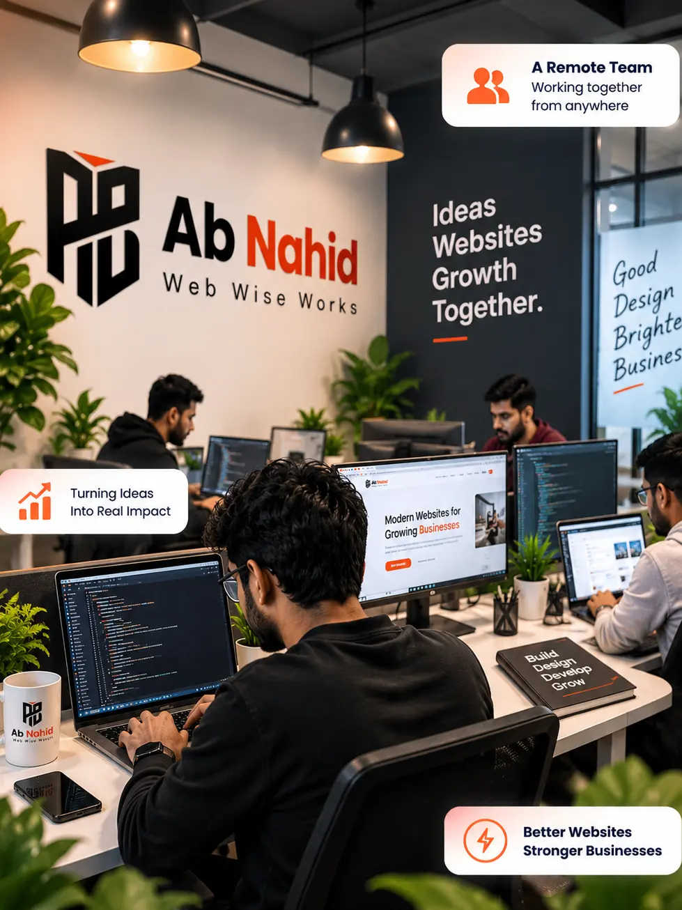 Ab Nahid Agency team working on modern web development projects