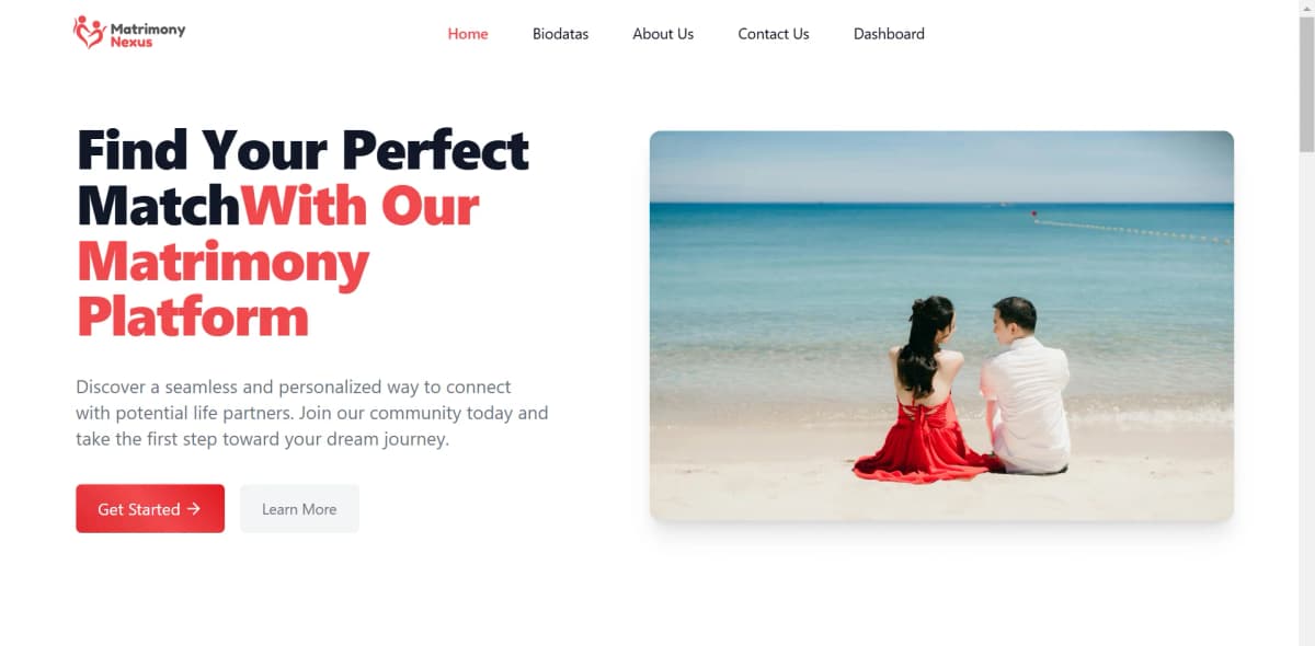 Matrimony Nexus Matrimony Nexus - Web Development Project by Ab Nahid Agency