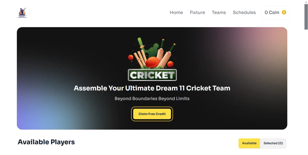 BPL-DREAM 11 BPL-DREAM 11 - Web Development Project by Ab Nahid Agency